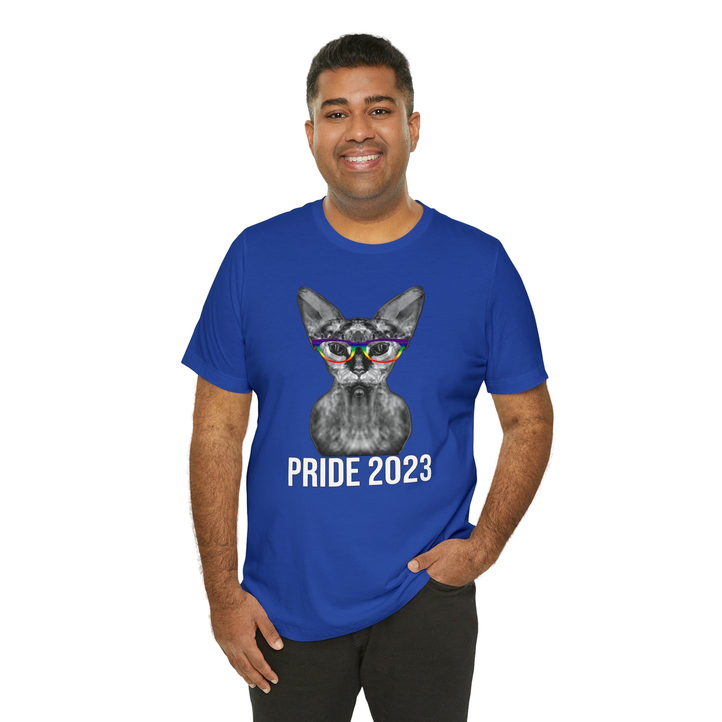 PRIDE 2023 Sphynx Cat Rainbow Simple Unisex T-Shirt