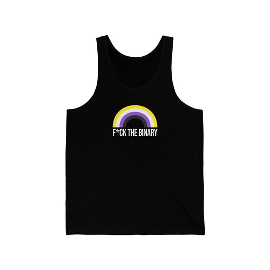 F*ck The Binary - Non Binary Flag Unisex Jersey Tank Top