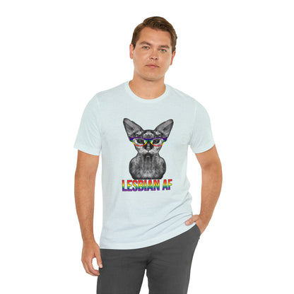 Lesbian AF Sphynx Cat Simple Unisex Pride T-Shirt