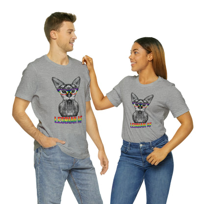 Lesbian AF Sphynx Cat Simple Unisex Pride T-Shirt