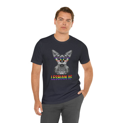 Lesbian AF Sphynx Cat Simple Unisex Pride T-Shirt