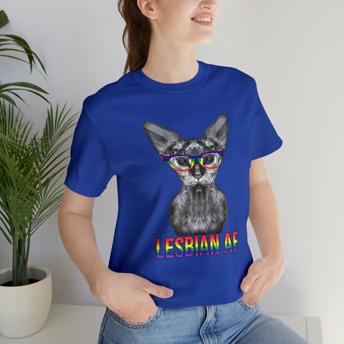 Lesbian AF Sphynx Cat Simple Unisex Pride T-Shirt