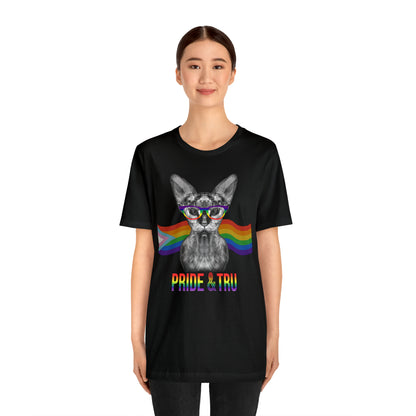 Pride & Tru Sphynx Cat Pride Flag Unisex T-Shirt