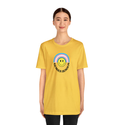 Gender Bender Trans Flag - Smiley Unisex Pride T Shirts