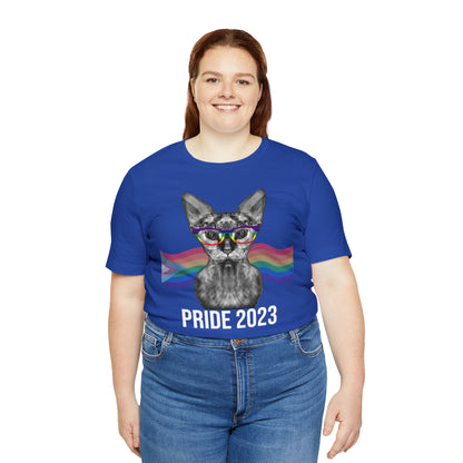 PRIDE 2023 Sphynx Cat Rainbow Flag Banner Unisex T-Shirt