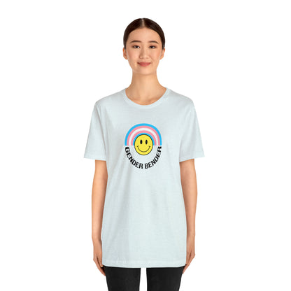 Gender Bender Trans Flag - Smiley Unisex Pride T Shirts