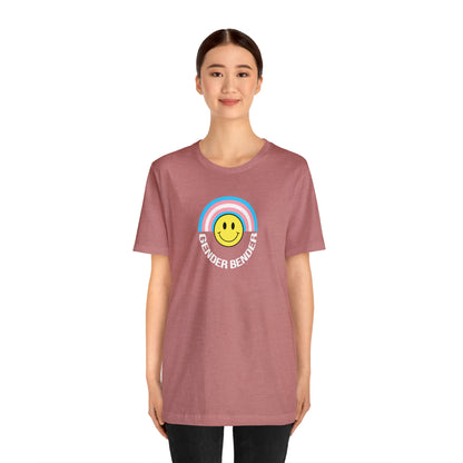 Gender Bender Trans Flag - Smiley Unisex Pride T Shirts