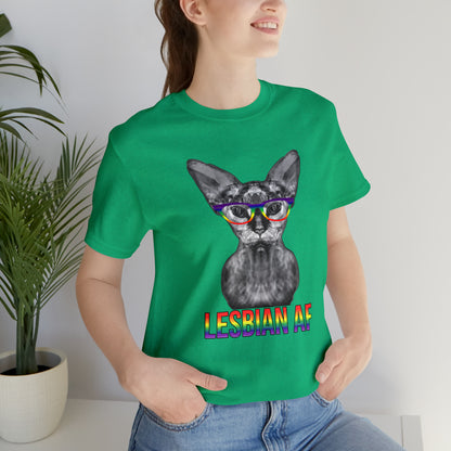 Lesbian AF Sphynx Cat Simple Unisex Pride T-Shirt