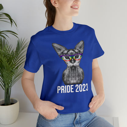 PRIDE 2023 Sphynx Cat Rainbow Simple Unisex T-Shirt