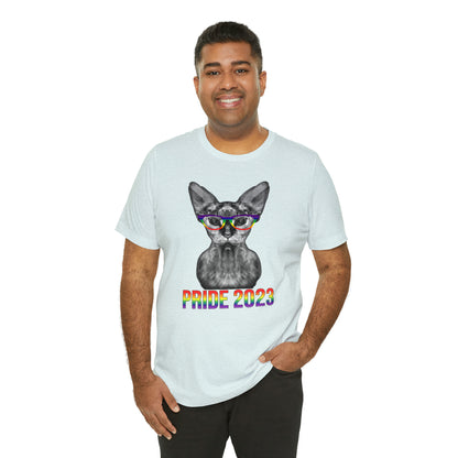 PRIDE 2023 Sphynx Cat Rainbow Simple Unisex T-Shirt